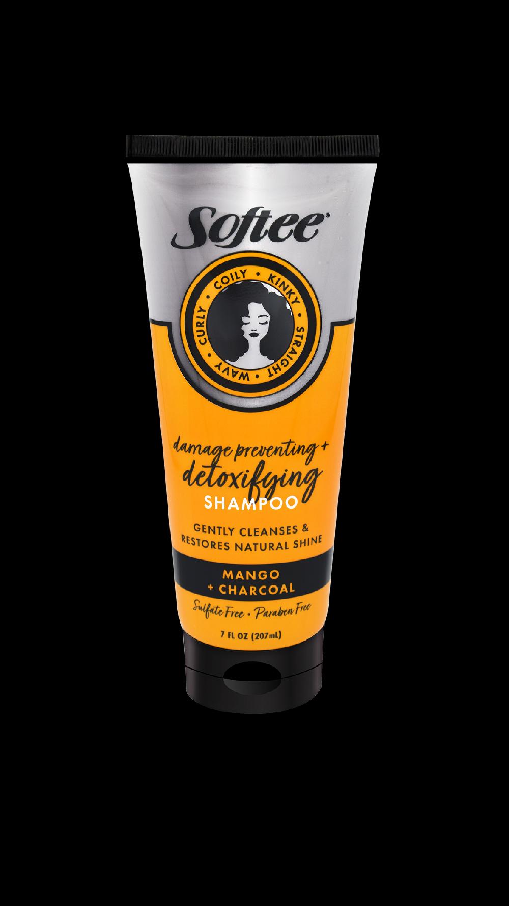 softee Mango + Charcoal Damage Preventing & Detoxifying Shampoo