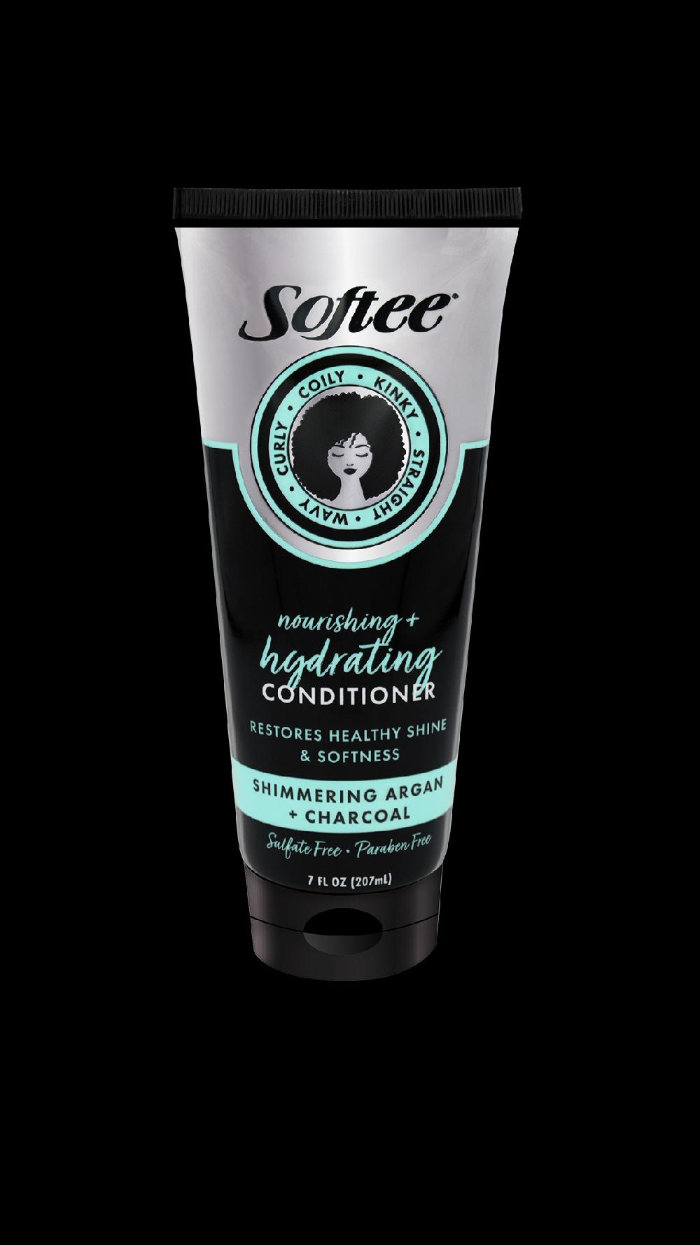 softee Shimmering Argan + Charcoal Nourishing & Hydrating Conditioner