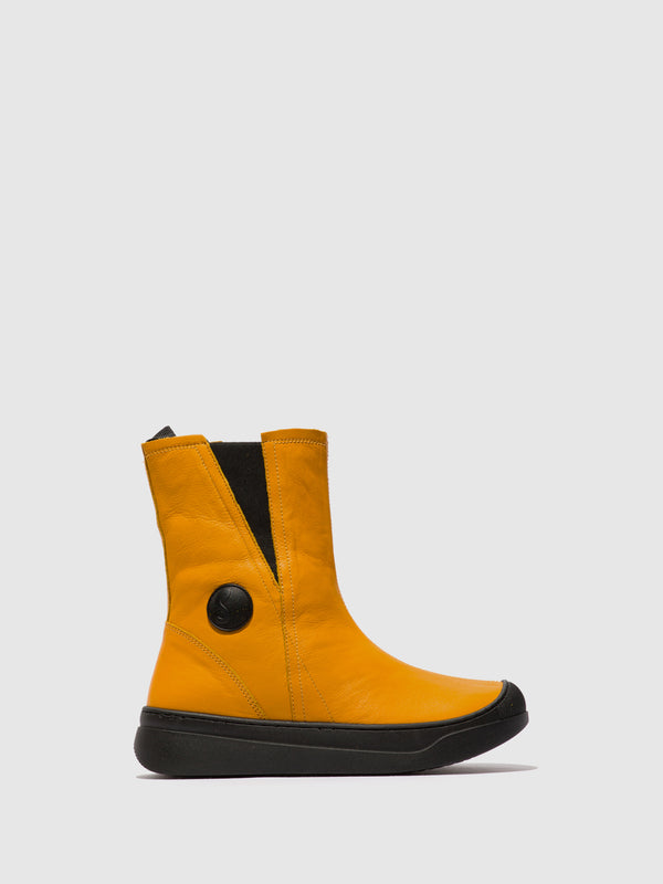 Softinos Chelsea Boots AMBE757SOF OCRE W/BLACK ELASTIC