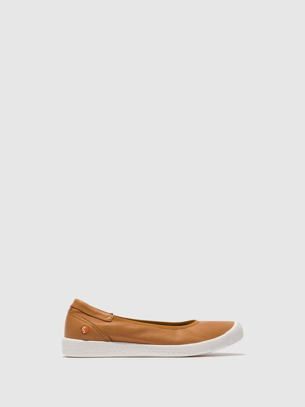 softinos Elasticated Ballerinas ILMEI737SOF WARM ORANGE