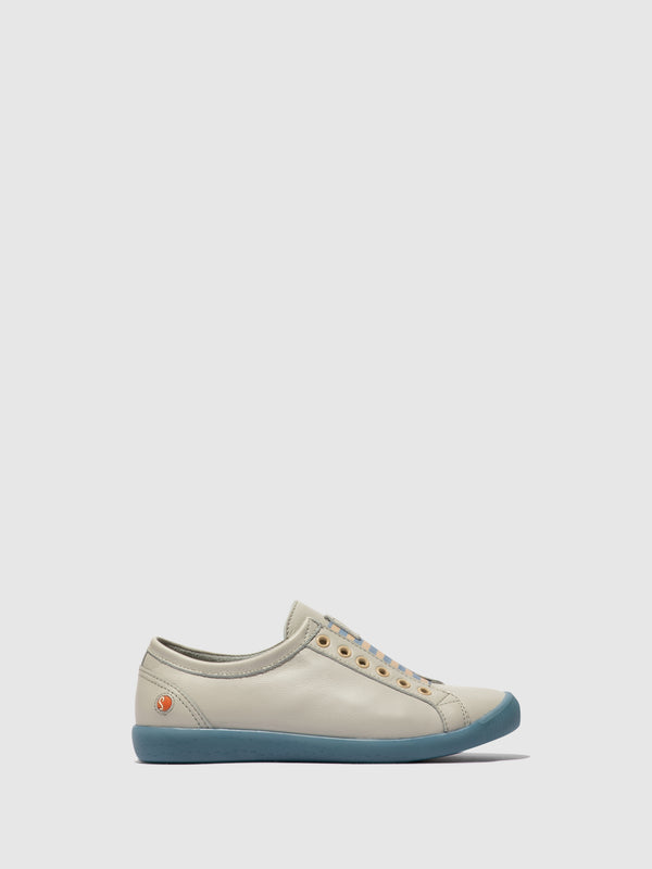 softinos Elasticated Trainers IRIT637SOF LIGHT GREY
