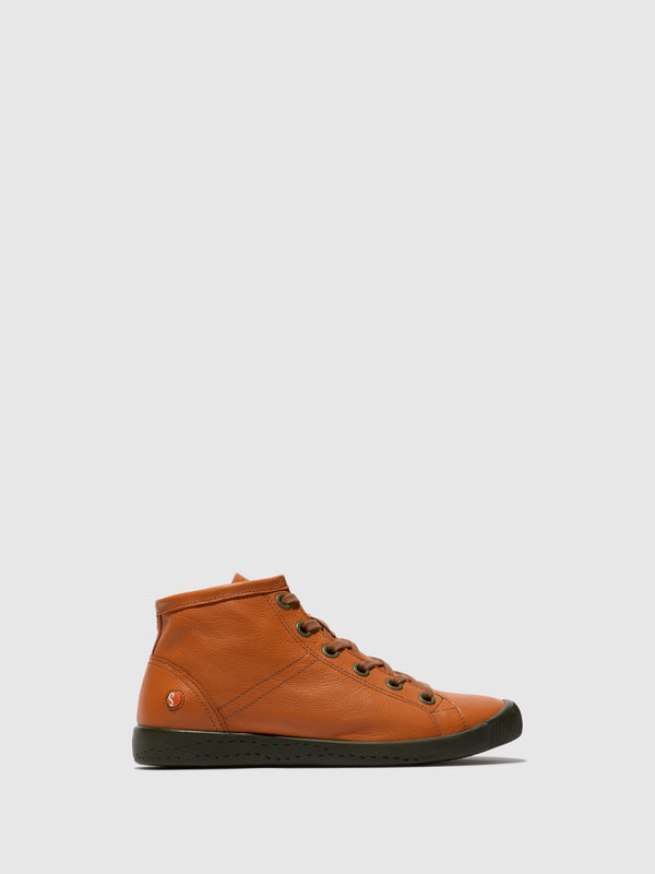 Softinos Lace-up Ankle Boots ISLEENIII747 WARM ORANGE W/DK. ARMY SOLE