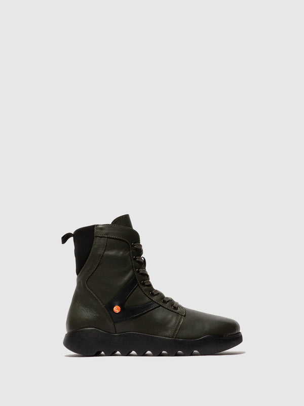 softinos Lace-up Boots WIDI728SOF MILITARY W/BLACK NEOPRENE