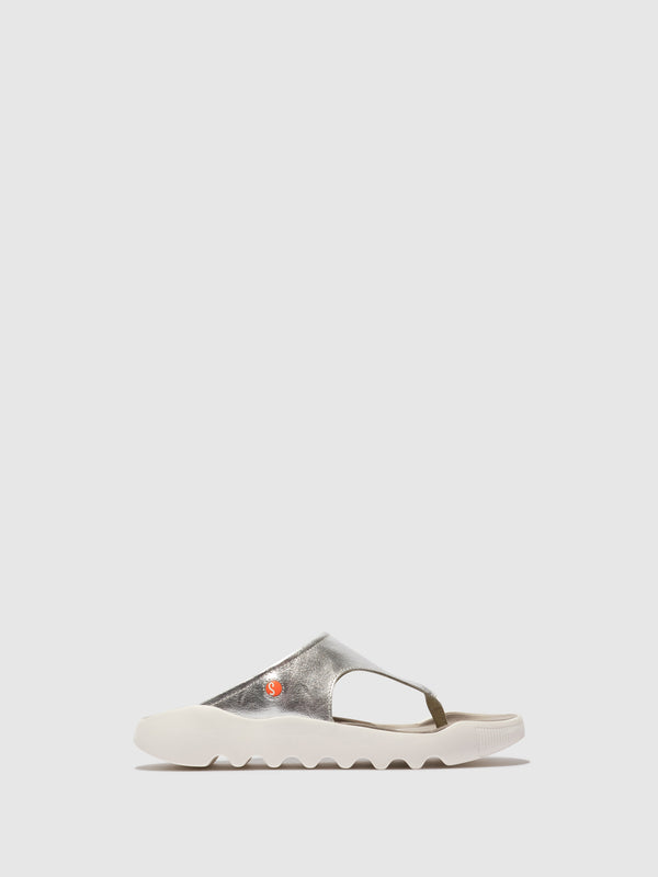 Softinos Slip-on Sandals WHAL746SOF LAMINTAO SILVER
