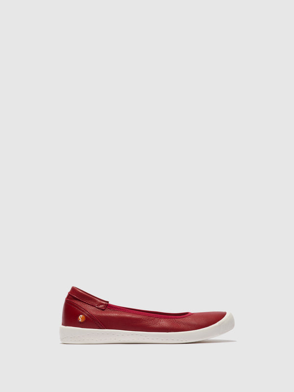 Softinos Elasticated Ballerinas ILMEI737SOF RED