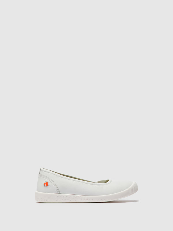 softinos Elasticated Ballerinas ILSA676SOF WHITE