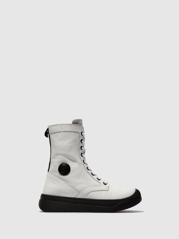 Softinos Lace-up Ankle Boots ABOL806SOF WHITE