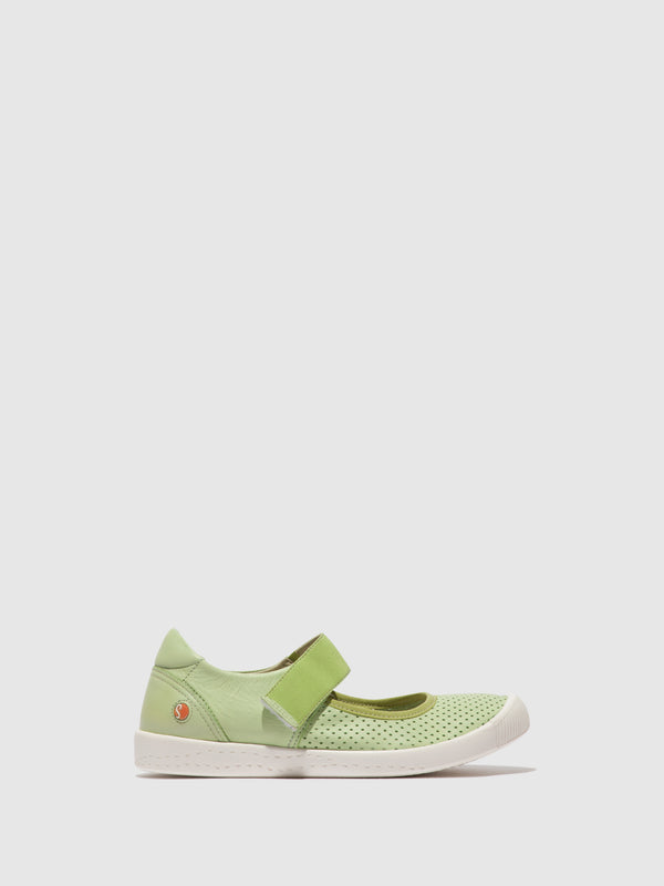 Softinos Velcro Ballerinas IGLU720SOF LIGHT GREEN