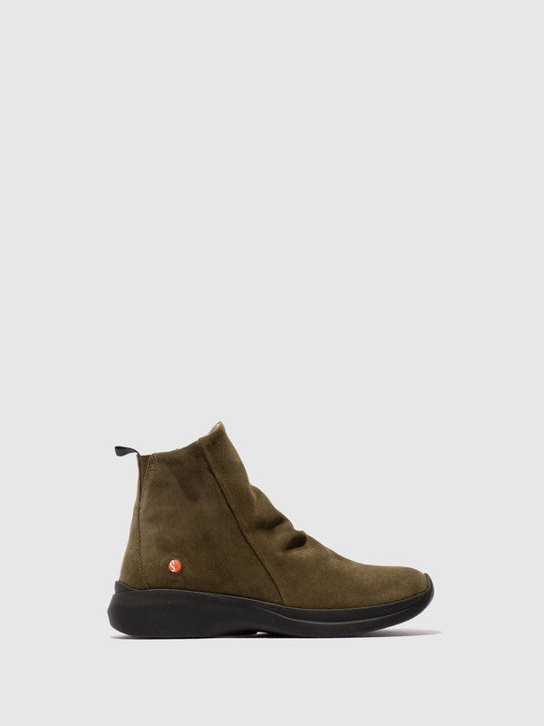 Softinos Zip Up Ankle Boots GUJY812SOF ARMY