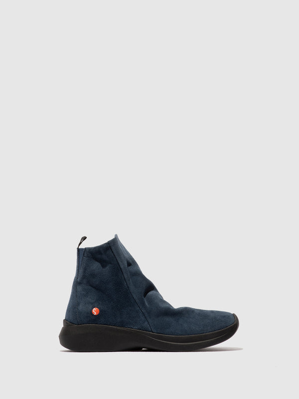 Softinos Zip Up Ankle Boots GUJY812SOF BLUE DENIM