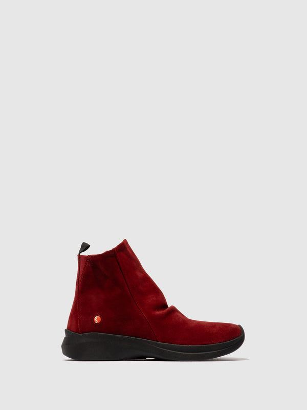 Softinos Zip Up Ankle Boots GUJY812SOF RED