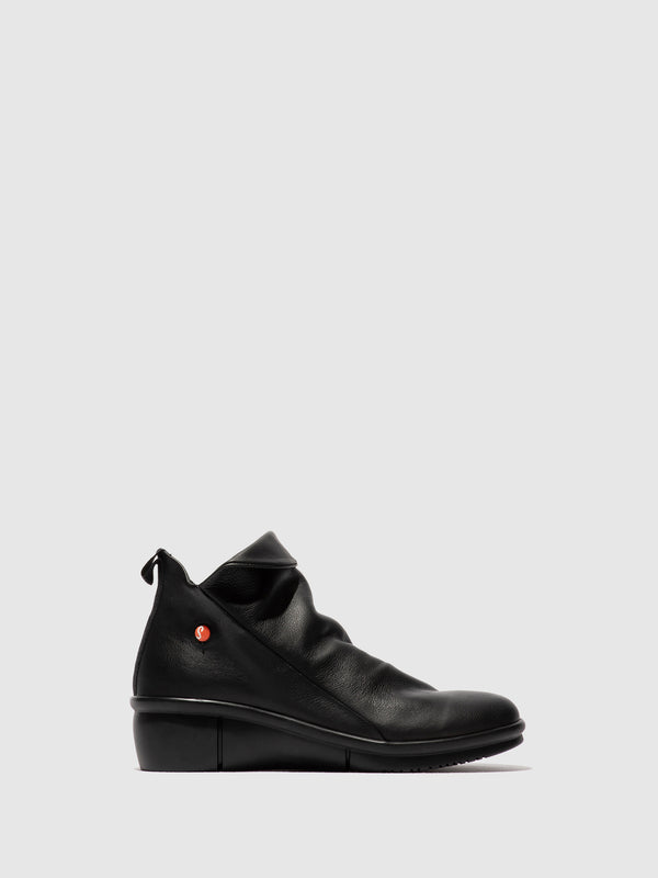 Softinos Zip Up Ankle Boots RARA808SOF BLACK