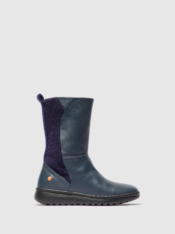 softinos Zip Up Boots EZRA NAVY