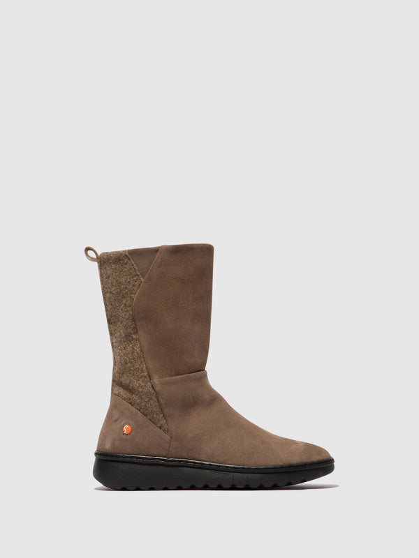 Softinos Zip Up Boots EZRA649SOF Taupe