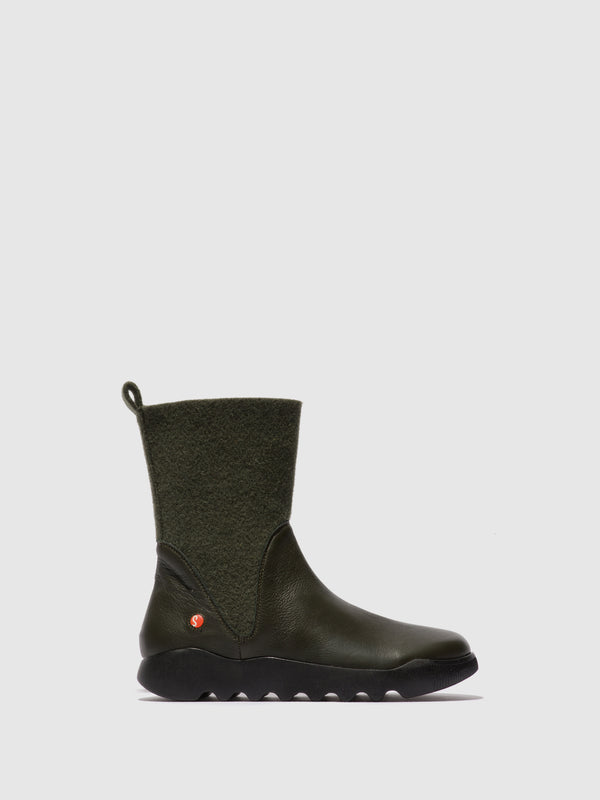 softinos Zip Up Boots WUMI773SOF MILITARY/GREEN FELT