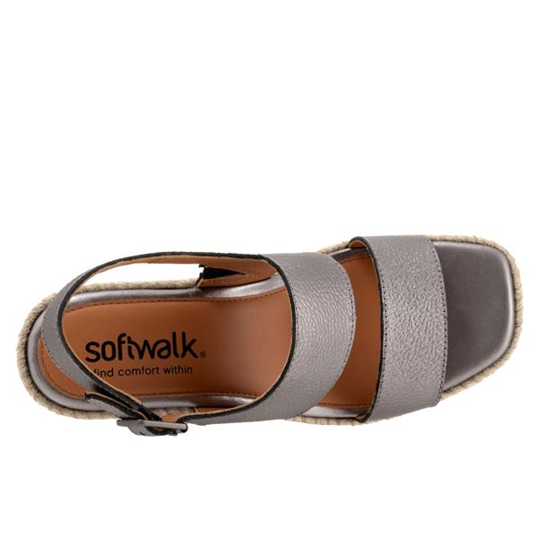 Softwalk Hartley Sandals Pewter Metallic