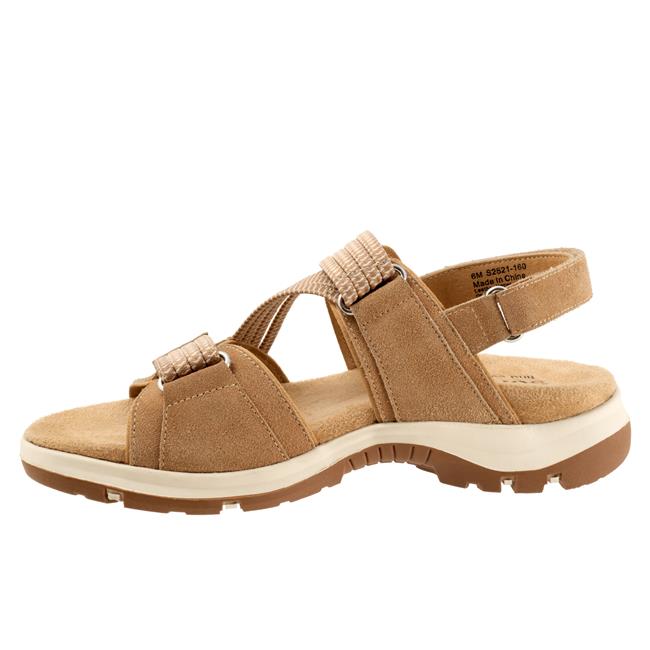 Softwalk Oahu Sandals Beige Suede