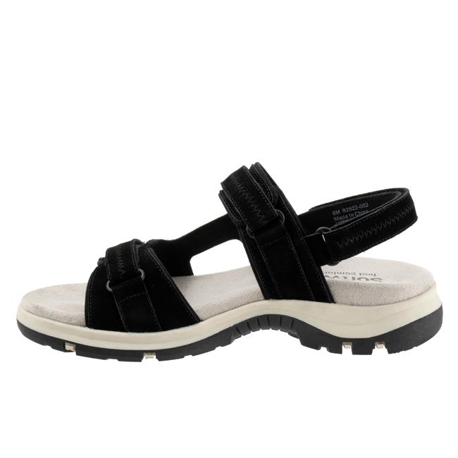 Softwalk Olani Sandals Black Suede