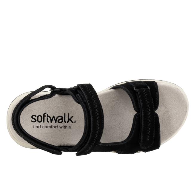 Softwalk Olani Sandals Black Suede