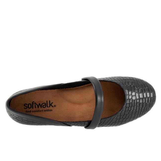 Softwalk Samara New Black Croco
