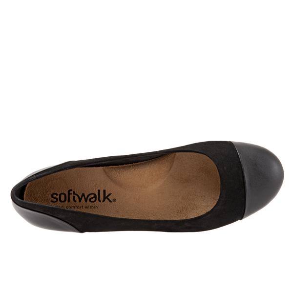 Softwalk Sonoma Cap Toe Casual Black Nubuck