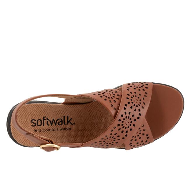 Softwalk Tillman Sling Perf Sandals Luggage