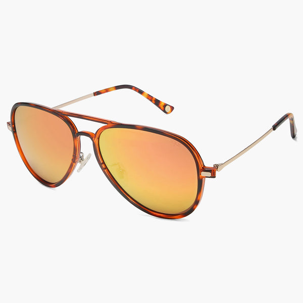 Sojos Acme Sunglasses Tortoise Frame Rose Gold Lens