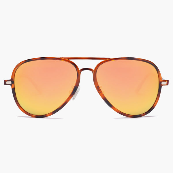 sojos Acme Sunglasses Tortoise Frame Rose Gold Lens