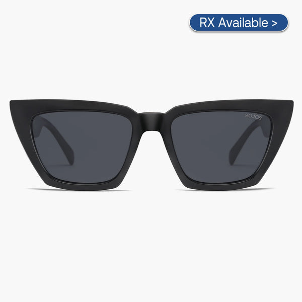 Sojos Atlantic Ocean Sunglasses Black Frame Grey Lens