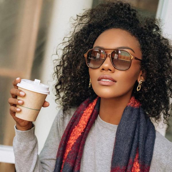 Sojos Better Days Sunglasses Tortoise Frame Gradient Brown Lens