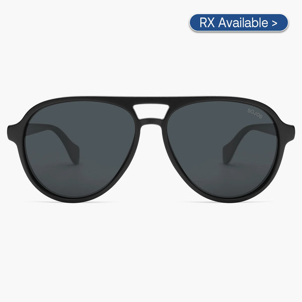 Sojos Constellation Sunglasses Black Frame Grey Lens