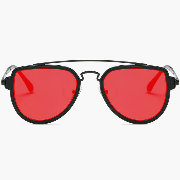 Sojos MANDARIN Sunglasses Silver Frame Silver Mirrored Lens