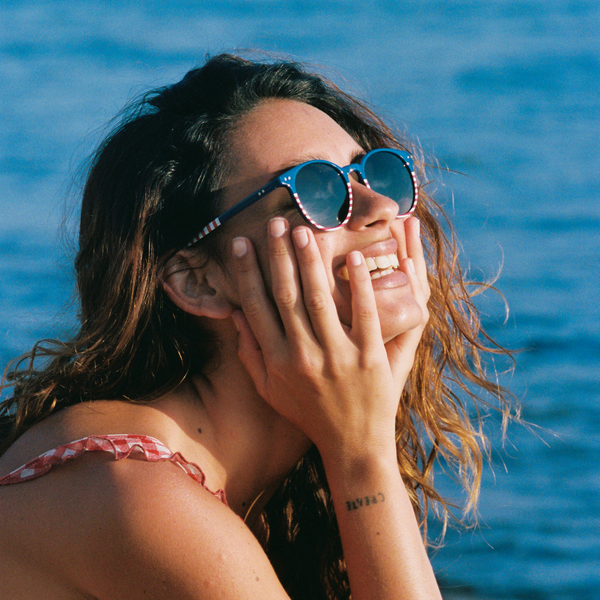 Sojos May Sunglasses Amber Tortoise Frame Black Lens