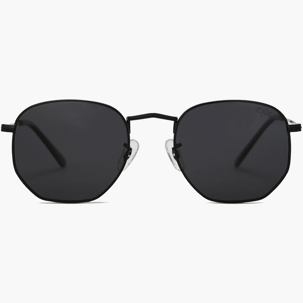 sojos Motivation Sunglasses Black Frame Dark Grey Lens