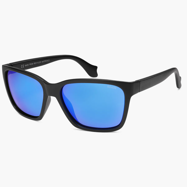 Sojos Pacific Ocean Sunglasses Black Frame Grey Lens