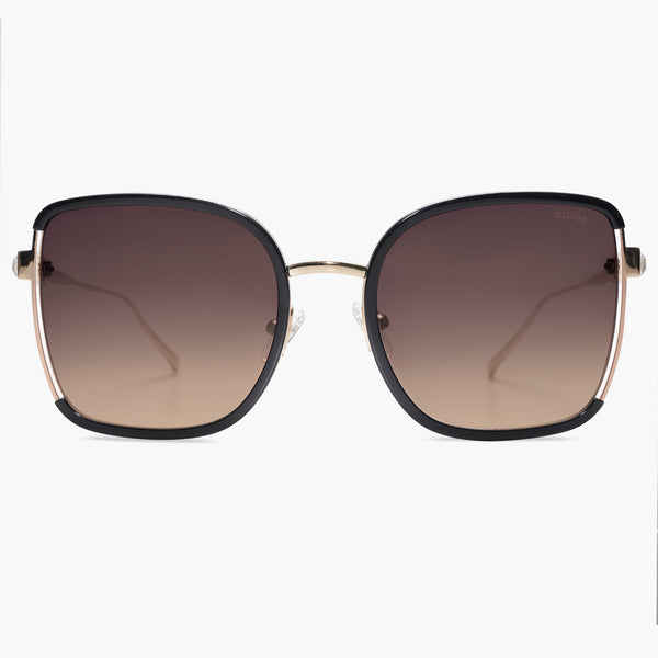 sojos Precious Sunglasses Black Frame Gradient Grey Lens