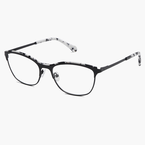 Sojos Silence Square Black Frame With Grey Tortoise Bridge