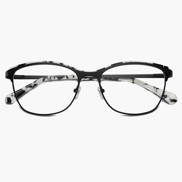 Sojos Silence Square Black Frame With Grey Tortoise Bridge