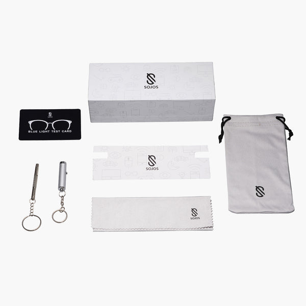 Sojos Silence Square Black Frame With Grey Tortoise Bridge