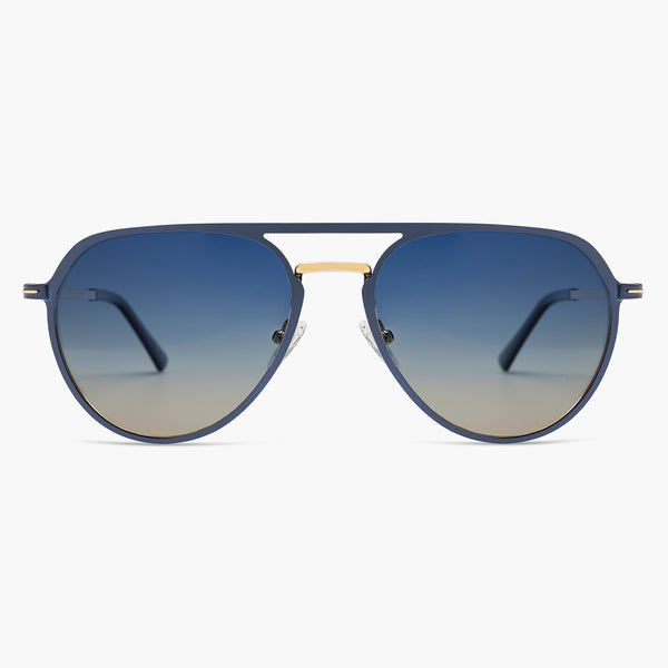 Sojos SJ1204 Sunglasses Black Gold Frame Green Lens