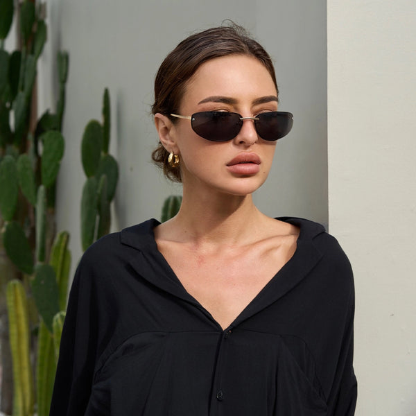 Sojos SJ1268 Sunglasses Gold Frame Light Brown Lens