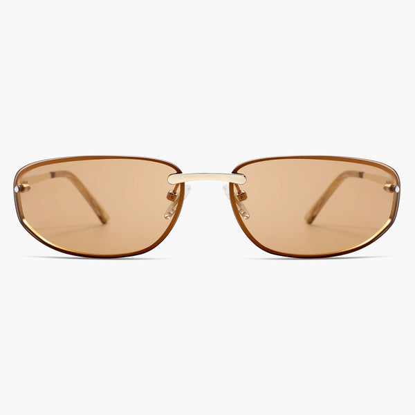 sojos SJ1268 Sunglasses Gold Frame Light Brown Lens