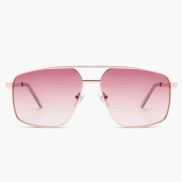 sojos SJ1283 Sunglasses Rose Gold Frame Gradient Pink Lens