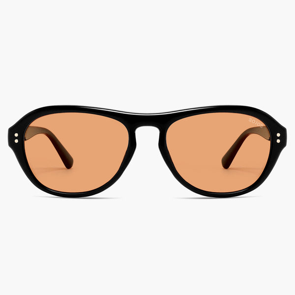 sojos SJ2648 Sunglasses Black Frame Orange Tint Lens