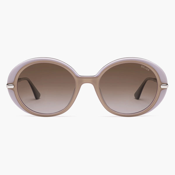 sojos SJ3128 Sunglasses Purple Frame Gradient Brown Lens