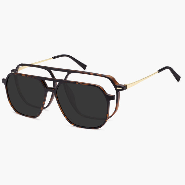 sojos SJ5509 Sunglasses Tortoise Frame Grey Clip-on