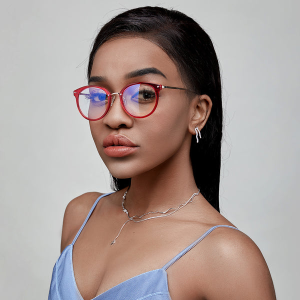 Sojos Ashley Eyeglasses Leopard Print Frame