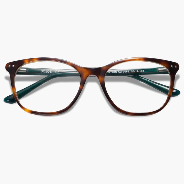 Sojos Attention Eyeglasses Tortoise Frame