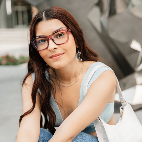 Sojos Ava Eyeglasses Black Frame