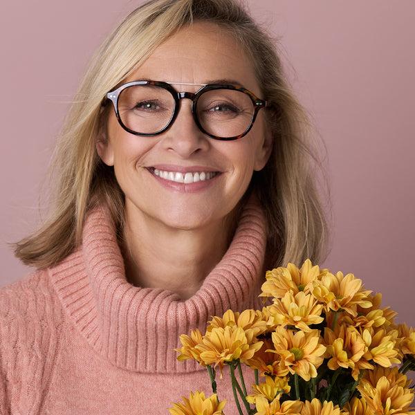 Sojos Bexley Eyeglasses Brown Frame